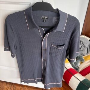 Todd Snyder classic button up polo in blue XS (like new)